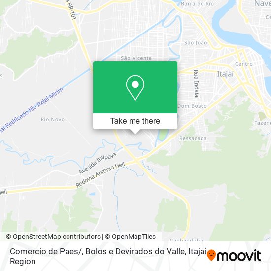 Mapa Comercio de Paes / , Bolos e Devirados do Valle