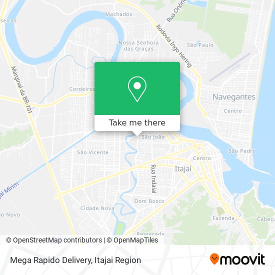 Mega Rapido Delivery map