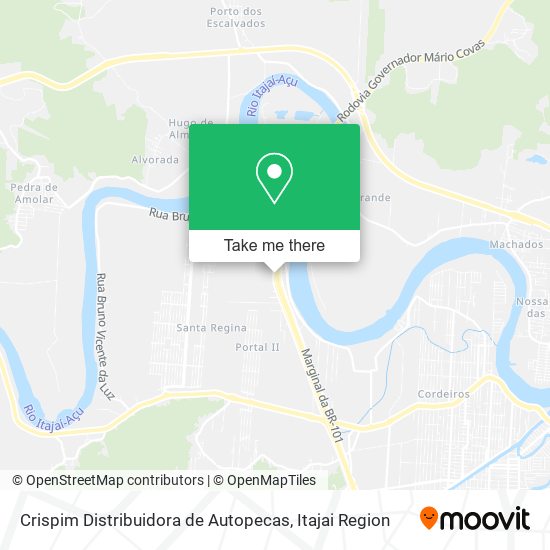 Mapa Crispim Distribuidora de Autopecas