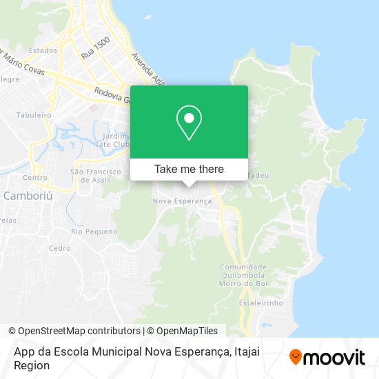 App da Escola Municipal Nova Esperança map