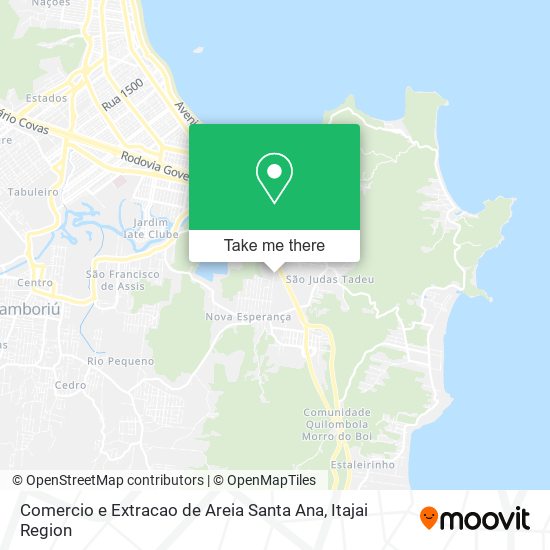 Mapa Comercio e Extracao de Areia Santa Ana