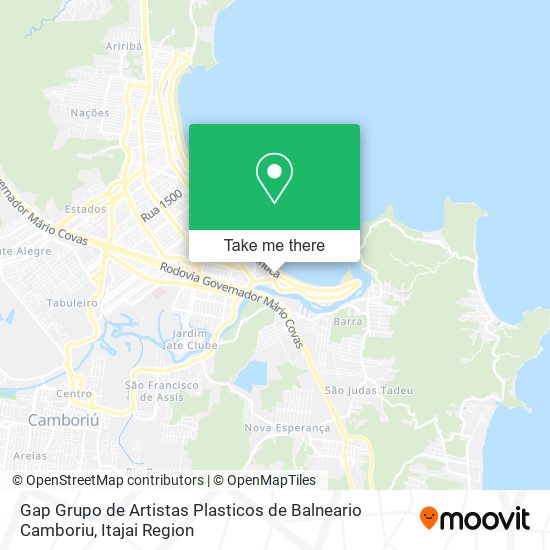Mapa Gap Grupo de Artistas Plasticos de Balneario Camboriu