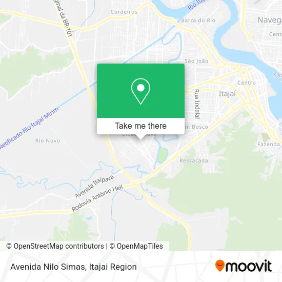 Avenida Nilo Simas map