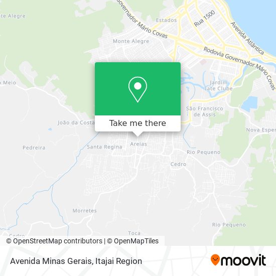 Mapa Avenida Minas Gerais