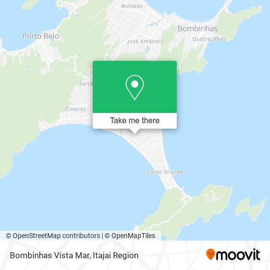 Mapa Bombinhas Vista Mar