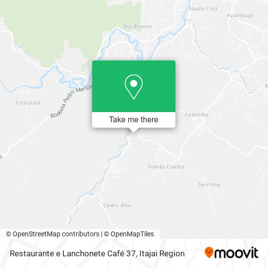 Mapa Restaurante e Lanchonete Café 37