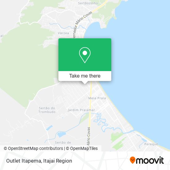 Outlet Itapema map