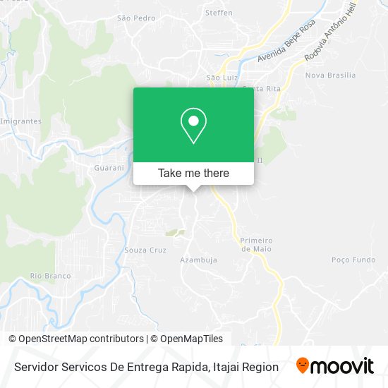 Servidor Servicos De Entrega Rapida map