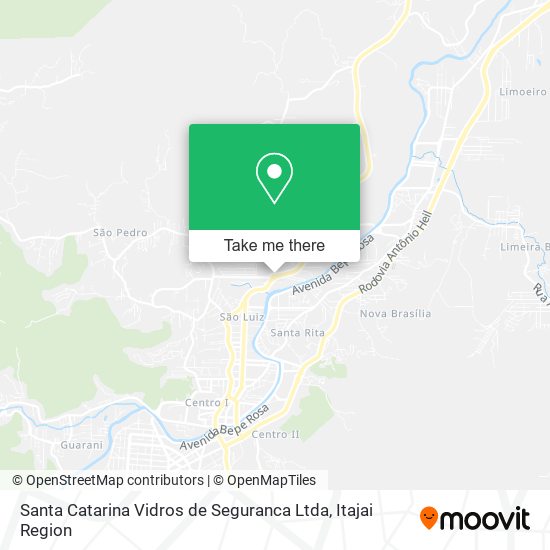 Mapa Santa Catarina Vidros de Seguranca Ltda