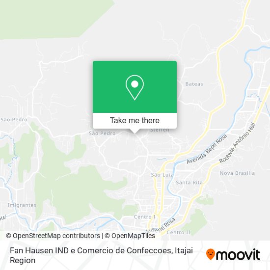 Fan Hausen IND e Comercio de Confeccoes map