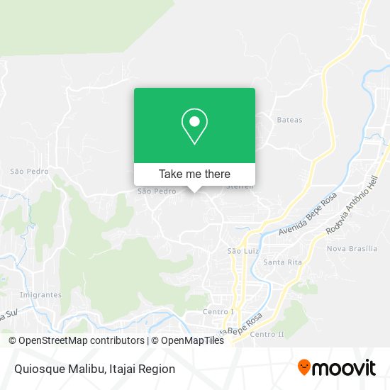 Quiosque Malibu map