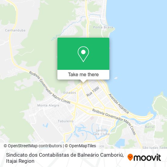 Sindicato dos Contabilistas de Balneário Camboriú map
