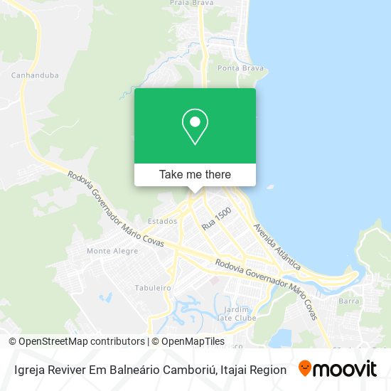 Mapa Igreja Reviver Em Balneário Camboriú