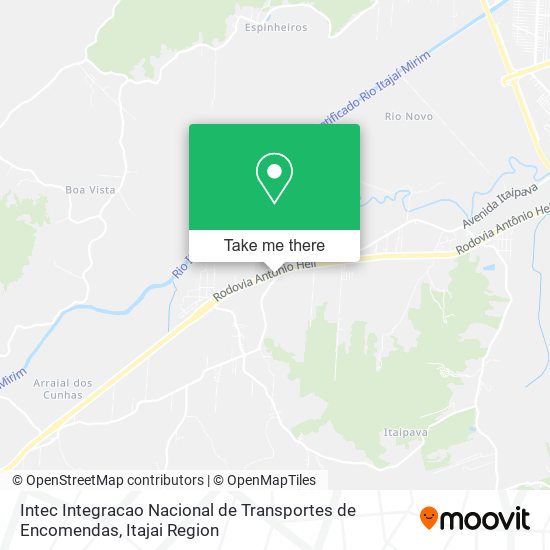 Mapa Intec Integracao Nacional de Transportes de Encomendas