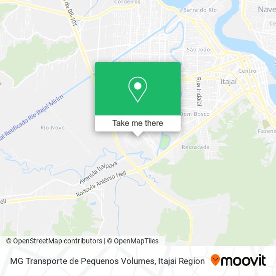 MG Transporte de Pequenos Volumes map