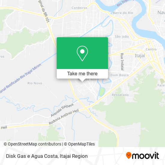 Mapa Disk Gas e Agua Costa