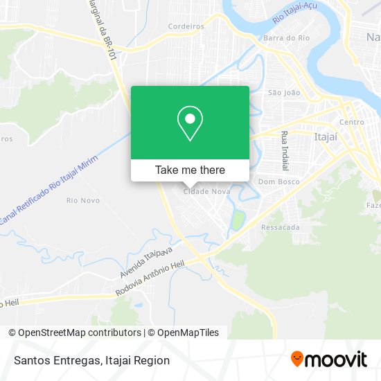 Santos Entregas map