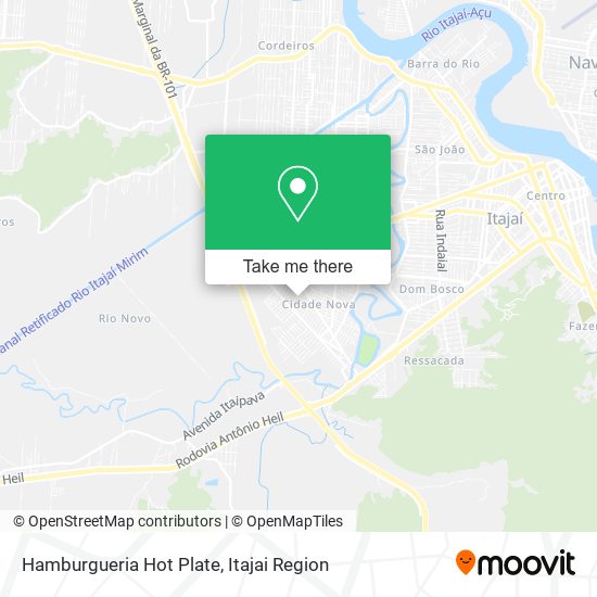 Mapa Hamburgueria Hot Plate