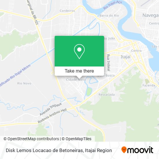 Mapa Disk Lemos Locacao de Betoneiras