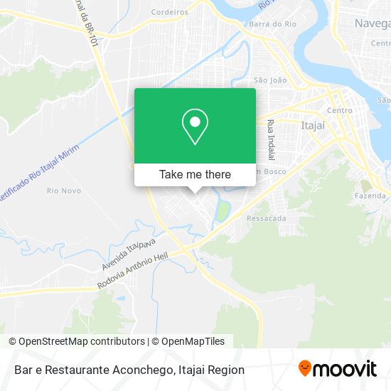 Mapa Bar e Restaurante Aconchego