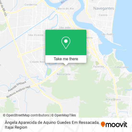 Mapa Ângela Aparecida de Aquino Guedes Em Ressacada