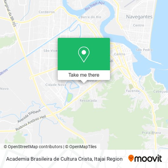 Academia Brasileira de Cultura Crista map