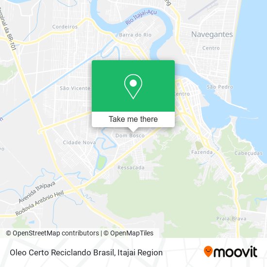 Mapa Oleo Certo Reciclando Brasil