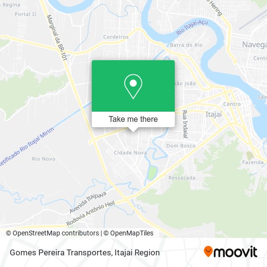 Mapa Gomes Pereira Transportes