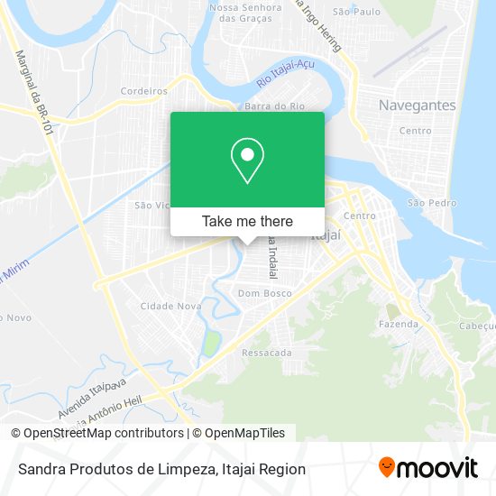 Mapa Sandra Produtos de Limpeza