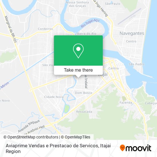 Mapa Aviaprime Vendas e Prestacao de Servicos