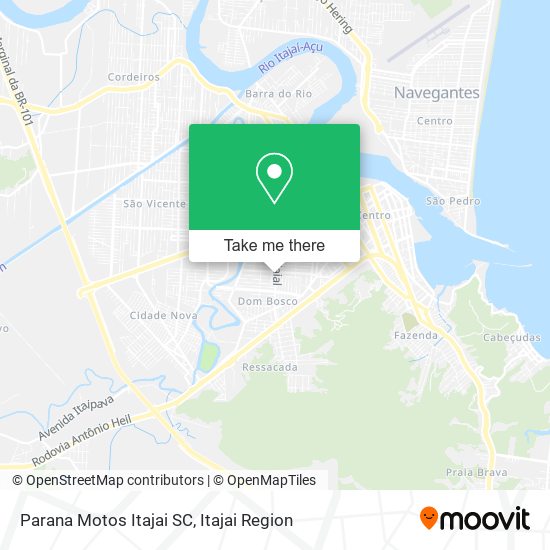 Mapa Parana Motos Itajai SC