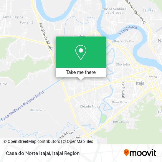 Casa do Norte Itajaí map