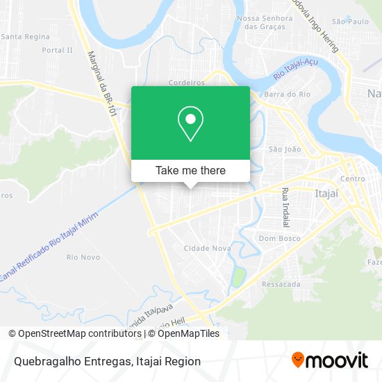 Quebragalho Entregas map