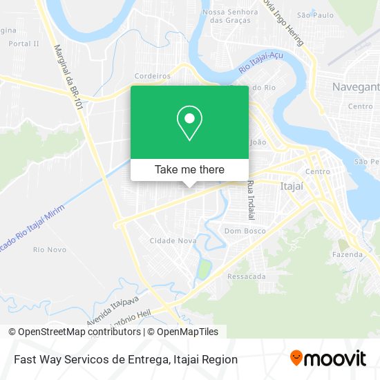 Mapa Fast Way Servicos de Entrega