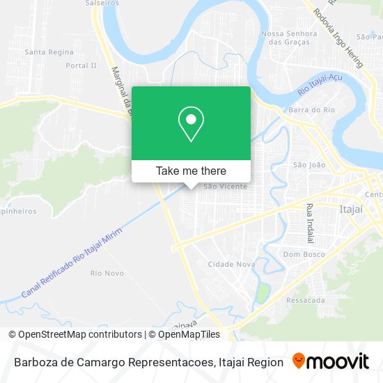 Barboza de Camargo Representacoes map