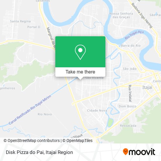 Mapa Disk Pizza do Pai