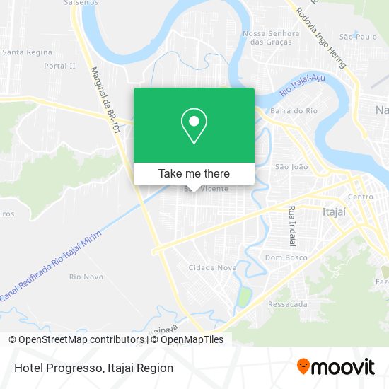 Hotel Progresso map