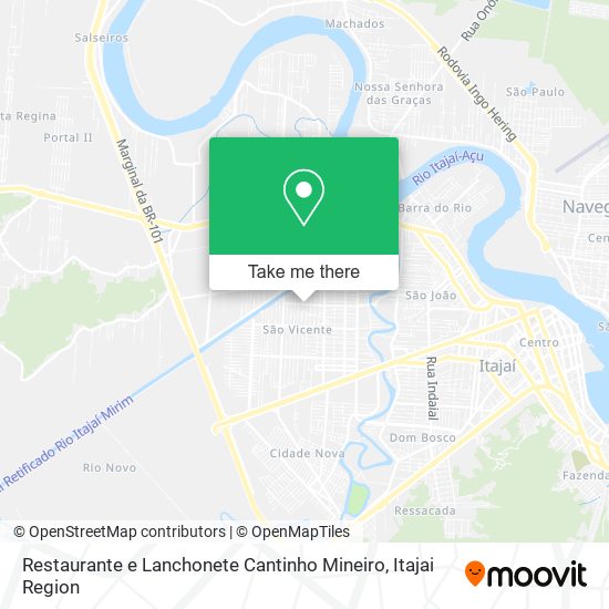 Mapa Restaurante e Lanchonete Cantinho Mineiro