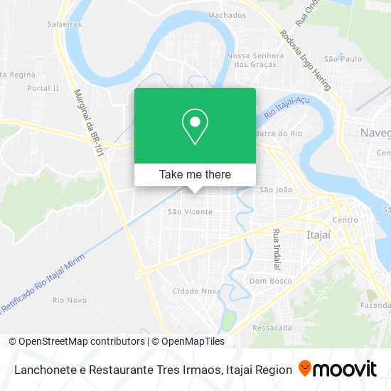 Mapa Lanchonete e Restaurante Tres Irmaos