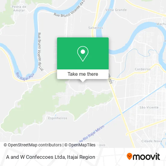 A and W Confeccoes Ltda map