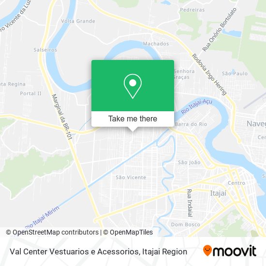 Val Center Vestuarios e Acessorios map
