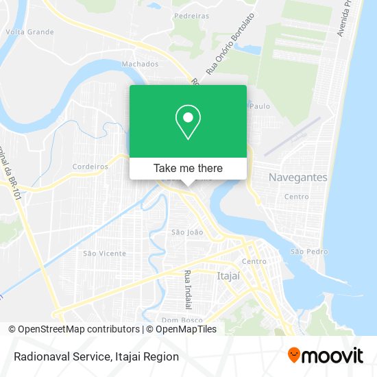 Radionaval Service map