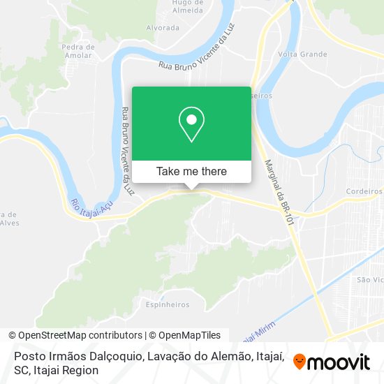 Posto Irmãos Dalçoquio, Lavação do Alemão, Itajaí, SC map