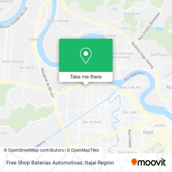 Mapa Free Shop Baterias Automotivas