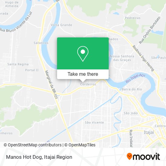 Manos Hot Dog map