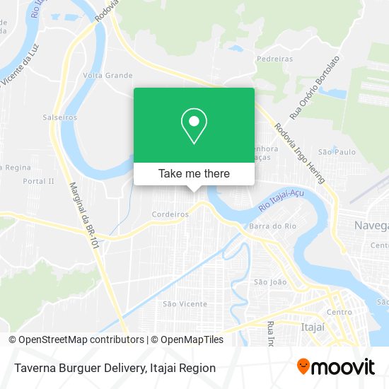 Mapa Taverna Burguer Delivery