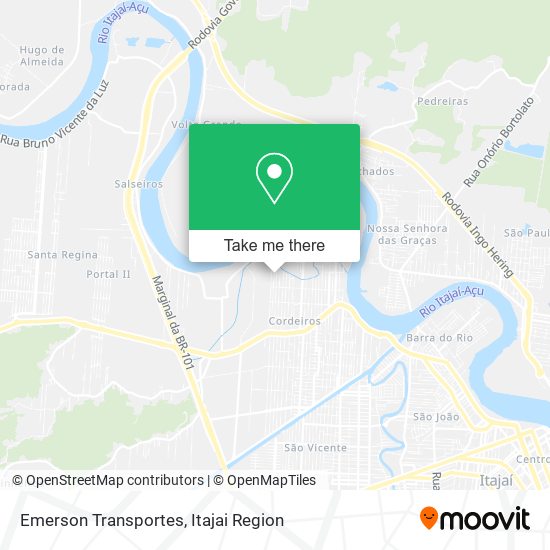 Emerson Transportes map