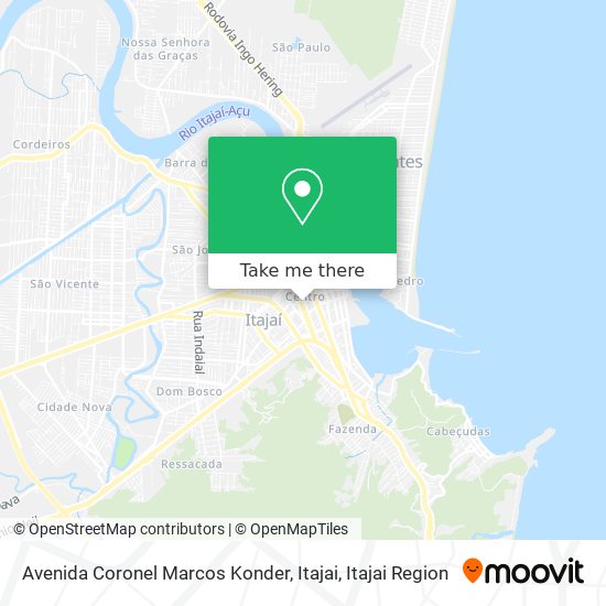 Mapa Avenida Coronel  Marcos Konder, Itajai