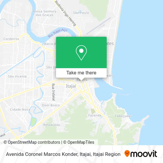 Avenida Coronel  Marcos Konder, Itajai map