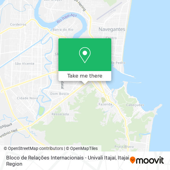 Bloco de Relações Internacionais - Univali Itajaí map